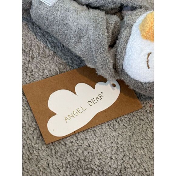 NWT Angel Dear Gray White Penguin Security Blanket Plush Lovey, B45 - Picture 4 of 4